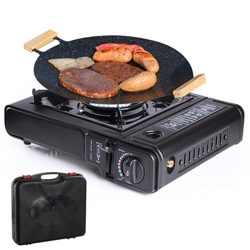 Estufa Portátil Para Camping | Hornillo Portátil De Cocina Con Estuche Transportable,Compacta Ligera Quemador Para Encimera Accesorios De Cocina Barbacoa Viajes Eventos Al Aire Libre