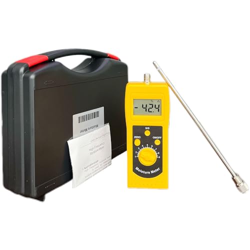 VTSYIQI Portable Powder Moisture Meter Tester with Precision Accuracy ± 0.5% n Range 0~80% for Silver Sand Chemical Powder 4 Digital LCD Display