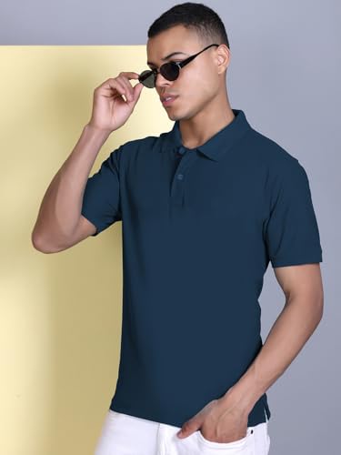 Image of FYLTR Men's Solid Polo | Regular Fit | Casual Polo Shirts for Men