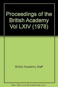 Hardcover Proceedings of the British Academy Vol LXIV (1978) [Unqualified] Book