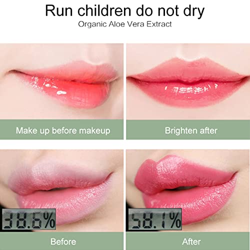 Lip Gloss, Lip Oil Colour Changing Lip Balm Aloe Vera,Lip Gloss Moisturising Lip Care Long-Lasting Moisturising Nutritious Cream Lip Care Makeup 3PC - Image 6