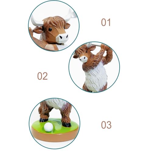 Statue de vache en résine contre la décoration fade avec aide au golf robuste - 7