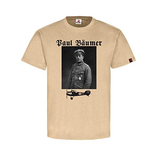 T-shirt chasse Paul Bäumer Pilot 32107 beige double épaisseur