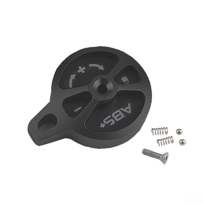 Bicycle Fork Lockout Assembly Kit Manual Switch Lock Cap CNC Aluminum Alloy Cover with Ball Springs for Mountain Road Bike Suspension Fork Shock Absorption Control System Black Blue(Black)