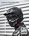 ILM Open Face Motorcycle 3/4 Half Helmet for Dirt Bike Moped ATV UTV Motocross Cruiser Scooter DOT Model 726X (Matte Black,XL