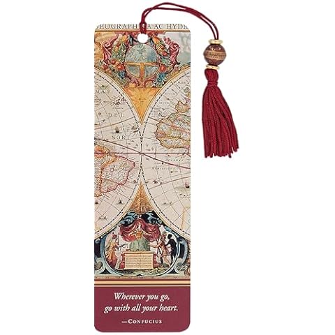 Elegant Old World Beaded Bookmark with Tassel Cover