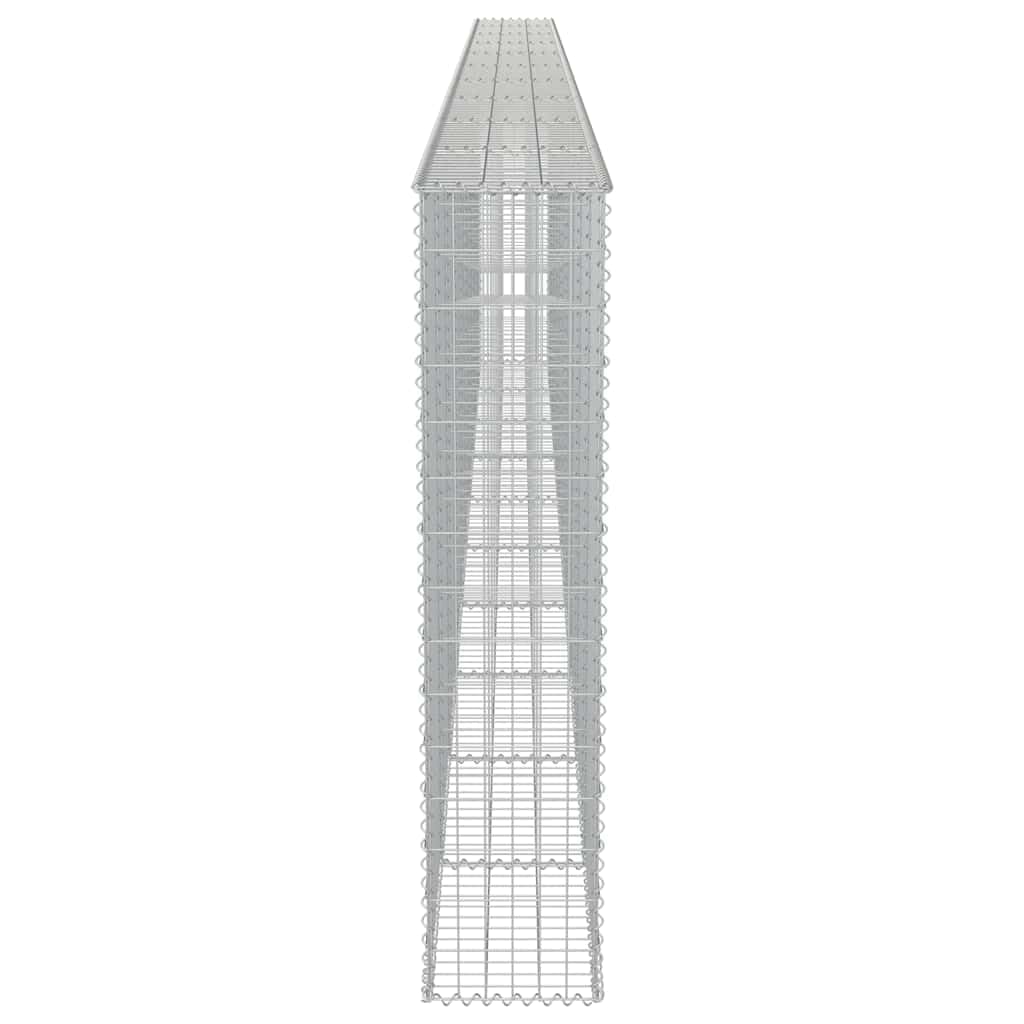 Gavión de acero galvanizado, 600 x 30 x 150 cm, con cubierta, protección visual, valla de jardín, para paisajismo al aire libre y protección contra el ruido