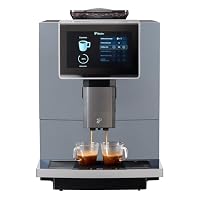 Tchibo Office Kaffeevollautomat mit Wasserfilter, Keramikmahlwerk, Farb-Touchdisplay, 1500 Watt, cremige Milchschaumfunktion, 2 L Wassertank, 30 Tassen am Tag, Grau – Ansicht 3