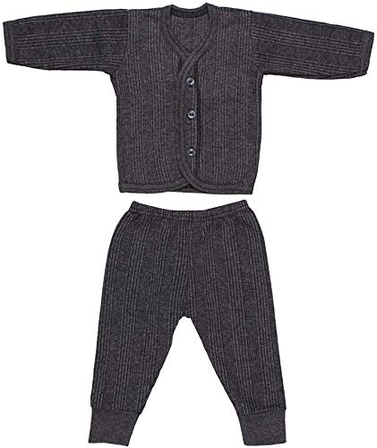 Image of Sikander Front Open Baby Thermal Set, Pack of 1 (Grey, Blue, Brown)