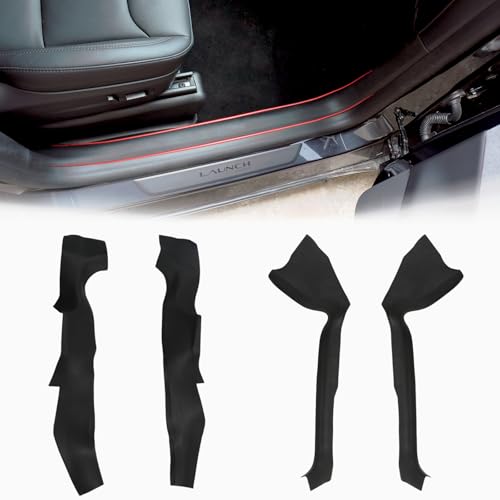 JSUDQR Einstiegsleisten für Tesla Model Y Juniper 2025, TPE-Türschwellenschutz, Abdeckung für Tesla-Zubehör, 4 Stück