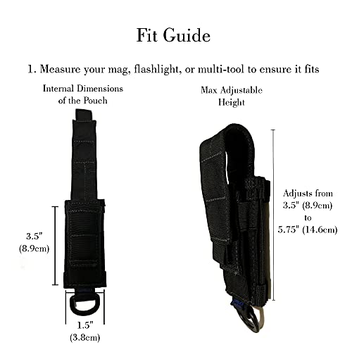 Miles Molle Multi Tool Pouch And Folding Knife Sheath With Adjustable Magnetic Closure (Black) #TOP5