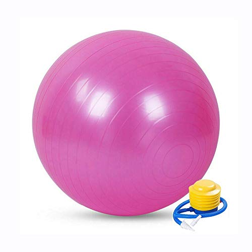 Boolavard Exercise Ball Fitness Ball, Anti-Burst Stability Ball con pompa rapida, Balance Ball professionale per Pilates, Yoga, Core Strength, Esercizio del parto (65cm, M, Rosa)