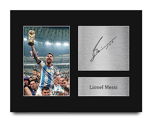 HWC Trading Argentina Lionel Messi Gifts Signed Printed Autograph Barcelona Photo Display - US...