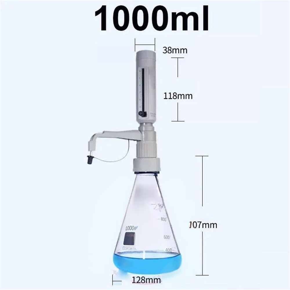 Dispositivo di dosaggio regolabile dotato pallone in vetro trasparente da 250 ml, 500 e 1000 Attrezzature da laboratorio