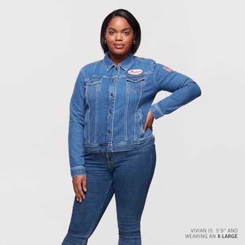 Indian Motorcycle Women's Denim Jacket, Blue4