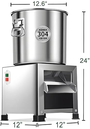 1800W Commercial Vegetable Chopper, 3500 RPM Przetwórca żywności do paszy dla drobiu.Rozdrabniacz ze stali nierdzewnej o dużej wytrzymałości z dużym portem.Idealny do marchewki z kapusty Ziemniaki.