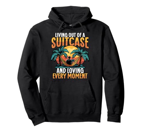 Living out of a Suitcase Digital Nomad Pullover Hoodie