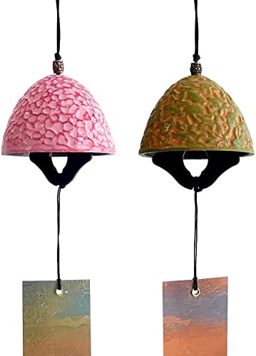 Japanese Wind Chime Indoor Wind Garden Small Iron Metal Outdoor Bell Chimes Family Blessing Pendant Cherry Blossom & Maple Leaf Bell