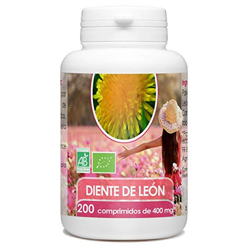 Dente de leão orgânico - 400 mg - 200 comprimidos