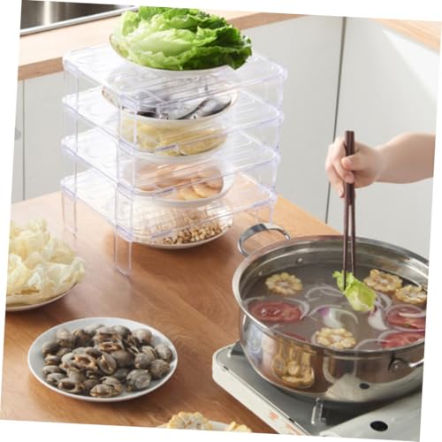 Étagère de réfrigérateur transparente et support empilable pour aliments sains - 6