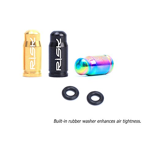 Tampa da válvula, Andoer Tampas de válvula Schrader/Presta 2 PCS Tampas de válvula de liga de titâni