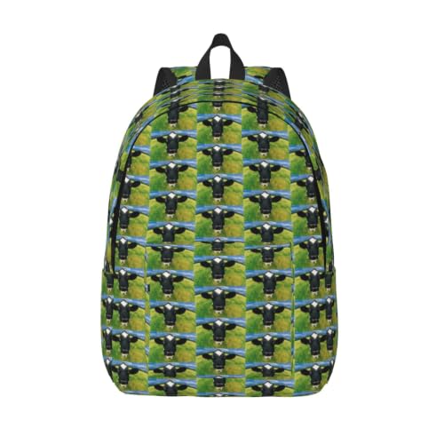 Mochila de lona negra CHAbu de gran capacidad y alta resistencia para el trabajo diario