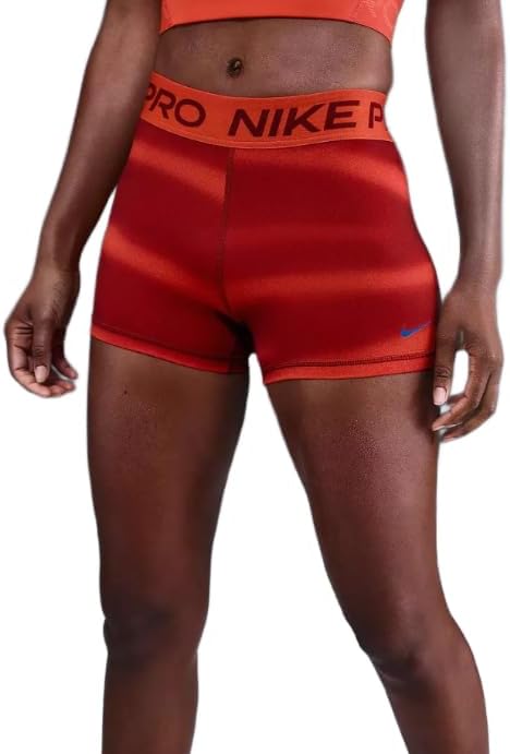 Nike Women's Mid Rise 3" Compression/Biker Training/Running Shorts, Picante Red