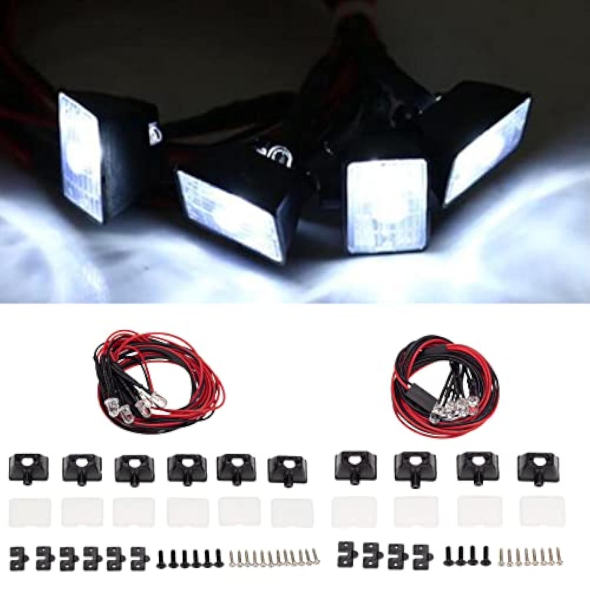 Ultra Bright LED Light Headlight for Axial 90046 D90 RC Rock Car