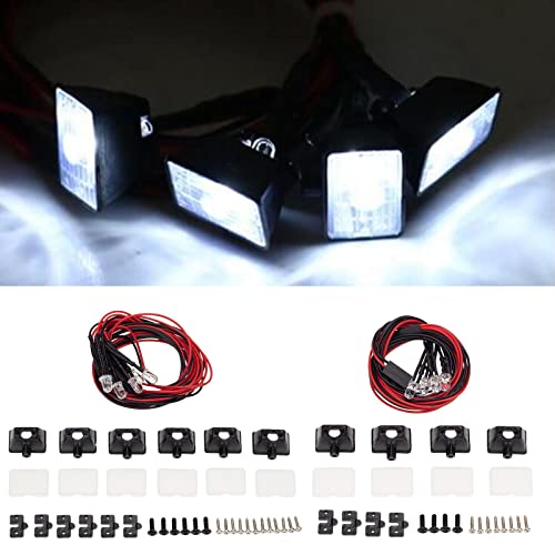 Image of Ultra Bright LED Light Headlight for Axial 90046 D90 RC Rock Car Spare 4 Lights|Toys & Hobbies | Radio Control & Control Line | RC Model Vehicle Parts & Accs |1 Set RC Car LED Light Bar.