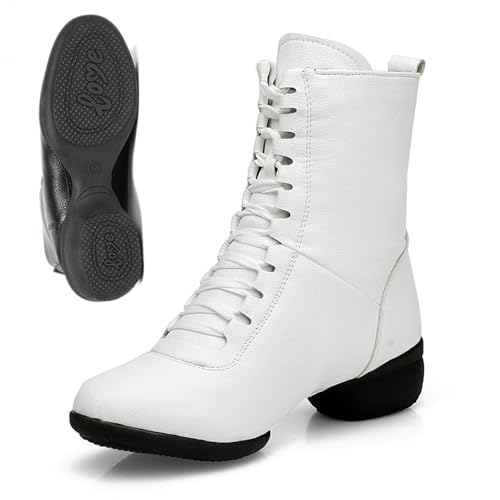 Chaussures danse cuir femme avec bride latérale et talon bloc