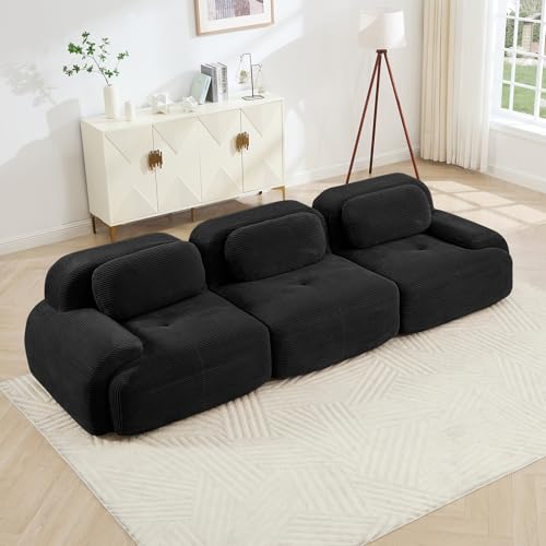 Image of Corduroy Modular Sectional Sofa, Oversized Cloud Couches for Living Room