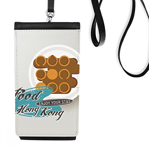 Pochette smartphone suspendu en cuir noir Boule de Poissons Hong Kong, rangement compact et stylé
