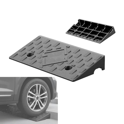 Rampas para Coches Rampas de Garaje Capacidad de Carga de 3000 kg, para Muelles de Carga Garajes Aceras Camiones Bicicletas y Sillas de Ruedas(100x25x6cm/39x9.8x2.4in)