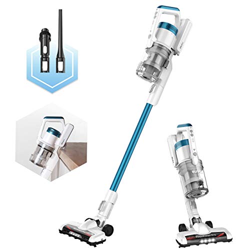 Eureka NEC180 RapidClean Pro Cordless Vacuum Cleaner,High Efficiency Powerful Digital Motor, Lithium Battery, LED Headlights, Handheld. Convenient Stick, Blue (Renewed)
