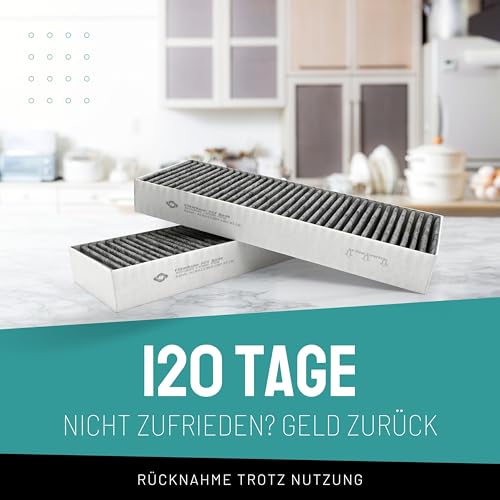 FilterBase® Aktivkohlefilter passend für Bora Basic, BAKFS Filter | Aktivkohlefilterset (2 Stück) für Ihr BIU BHU oder BFIU Kochfeld mit Umluft