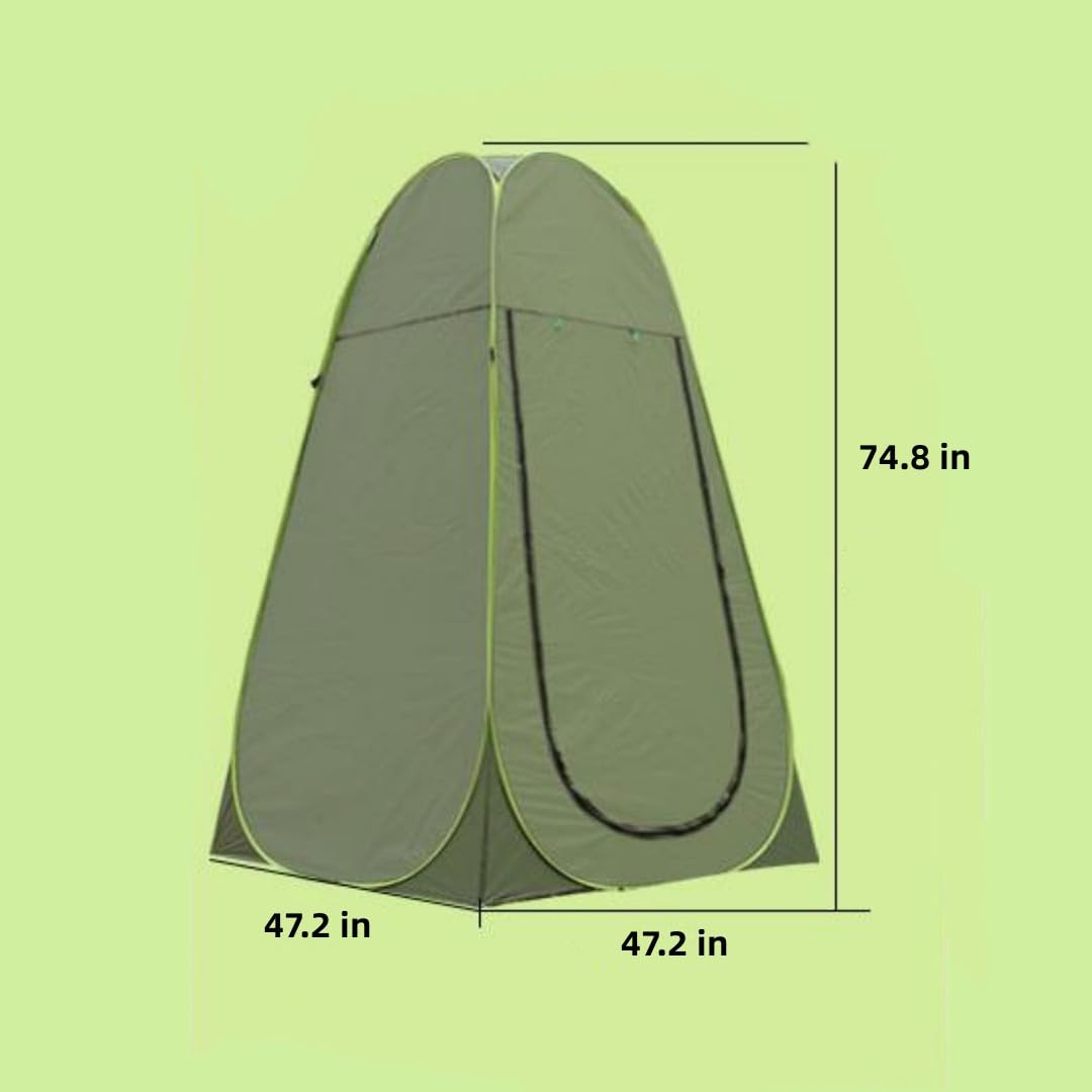 Spazioso spogliatoio, tenda portatile da campeggio all'aperto, tenda pop-up per la privacy, tenda da doccia automatica, capanno per cambio pesca, robusta e facile da piegare (arancione)