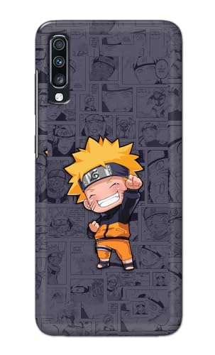 Image of Plastic Printfidaa Printed Hard Back Cover Case For Samsung Galaxy A70 | Samsung Galaxy A70S Back Cover (Famous Anime Cartoon Character) -112, Grey