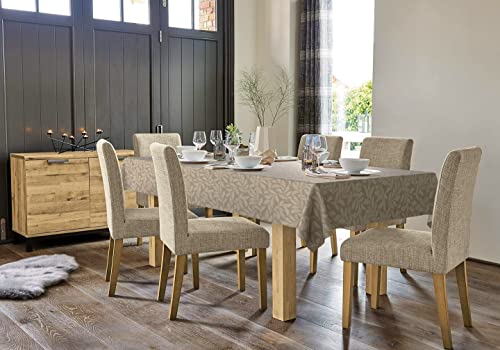 Nappe rectangulaire toile cirée imperméable sable 140x180cm