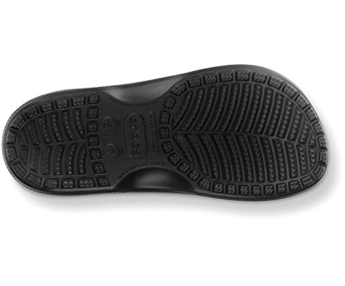 Image of crocs Unisex Baya Black Rubber Flip Flops Thong Sandals