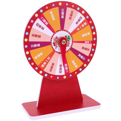 BRIGHTFUFU Versatile Lucky Draw Wheel Rotating Turntable for Prize Drawing Party Game