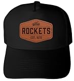 R and R Imports Toledo Rockets Officially Licensed - Unisex Trucker Hat with Hexagon Engraved Leather Patch Black