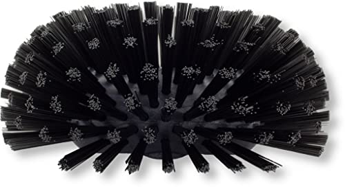 SPARTA Tank and Kettle Scrub Brush Heavy-Duty Tile Brush, Color-Coded and Handle Compatible (Sold Separately) for Optimal Access In Spacious Containers, Plastic, 5.25 X 7.5 Inches, Black, (Pack of 2)