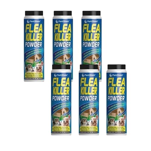 SDMAX Flea Killer Powder, Crawling Insect Killer, Fleas Protection Spray, Easy to Use, Ideal for Pet Beds, Carpets and Furnishings, Indoor Outdoor Use, 200g (6 Pcs)