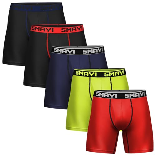 5Mayi Calecon Homme (Lot de 5) Boxer Homme Sportswear Homme Boxers Sport Running Homme L