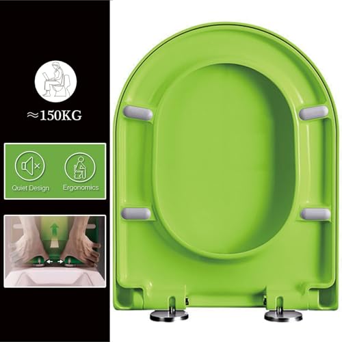 Abattant de toilette en D à fermeture douce et fixation haute en polypropylène - 5
