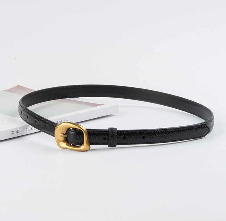 Skinny Leather Belt for Women Casual Waist Belt with Gold Buckle Fashion Ladies Belt for Jeans Pants Dress3