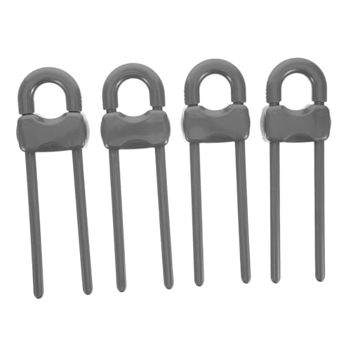 Hohopeti スライド式キャビネットロック4個:キャビネット、食器棚、引き出し、冷蔵庫、クロー 用の調節可能なベビー用チャイルド ラッチ、家庭用ベビー ロック
