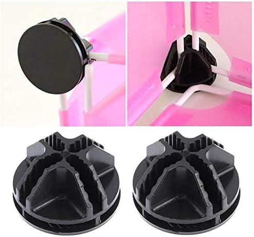Dailydanny Wire Cube Plastic Connector 50Pcs Wire Grid Cube Organizer Connector for Modular Closet Storage Organizer and Wire Shelving (Black)