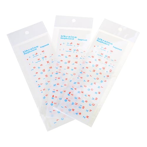 Pegatinas para teclado ucraniano negro/transparente miniatura 1