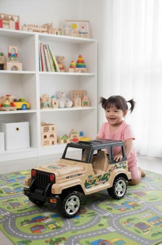Image of Kids Push & Ride Jeep Toy Car for Toddlers | Off-Road SUV Style Push Car with Smooth Rolling Wheels, Durable Plastic Ride-On Vehicle for Boys & Girls, Indoor & Outdoor Play